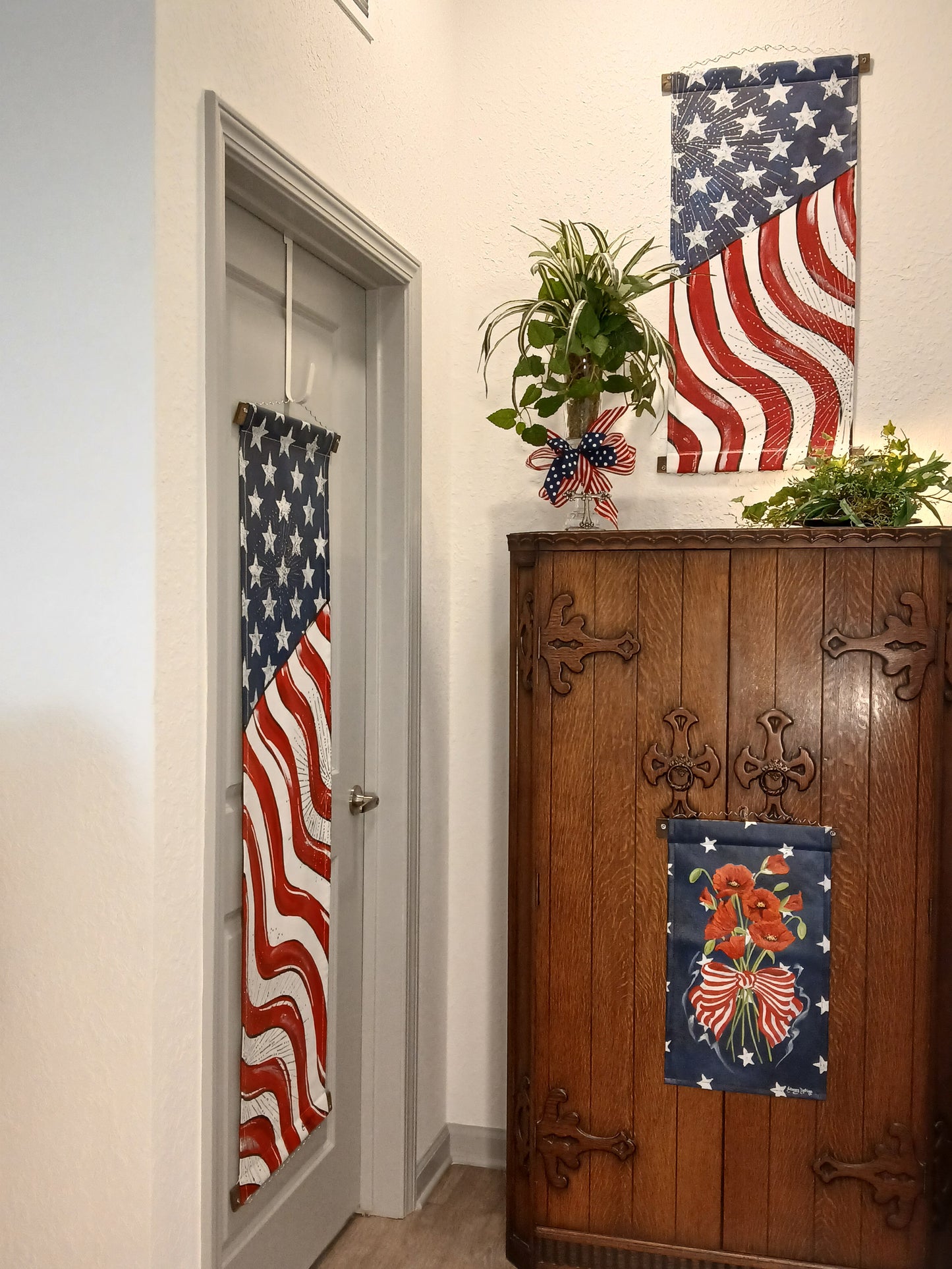 American Flag Door Hanger Patriotic Door Hanger Decoration Stars and Stripes Door Hanger Wreath