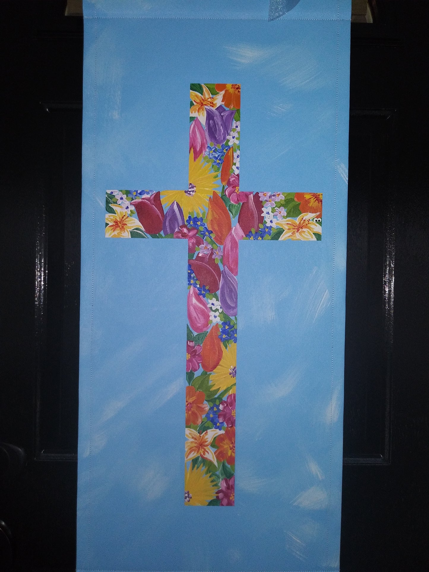 Easter Cross Religious Easter Cross Spring Religious Floral Cross Wreath
