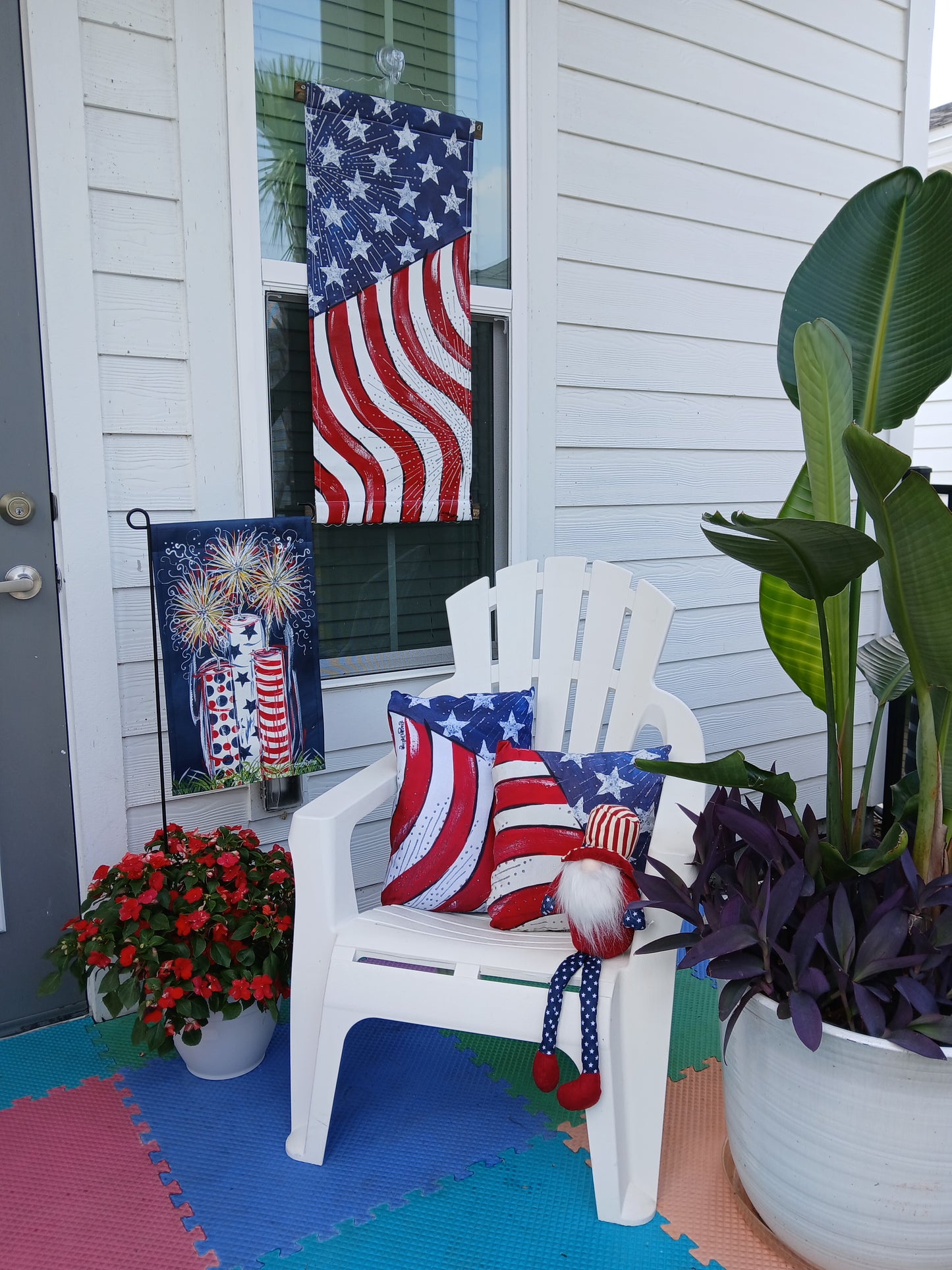 American Flag Door Hanger Patriotic Door Hanger Decoration Stars and Stripes Door Hanger Wreath (Copy)