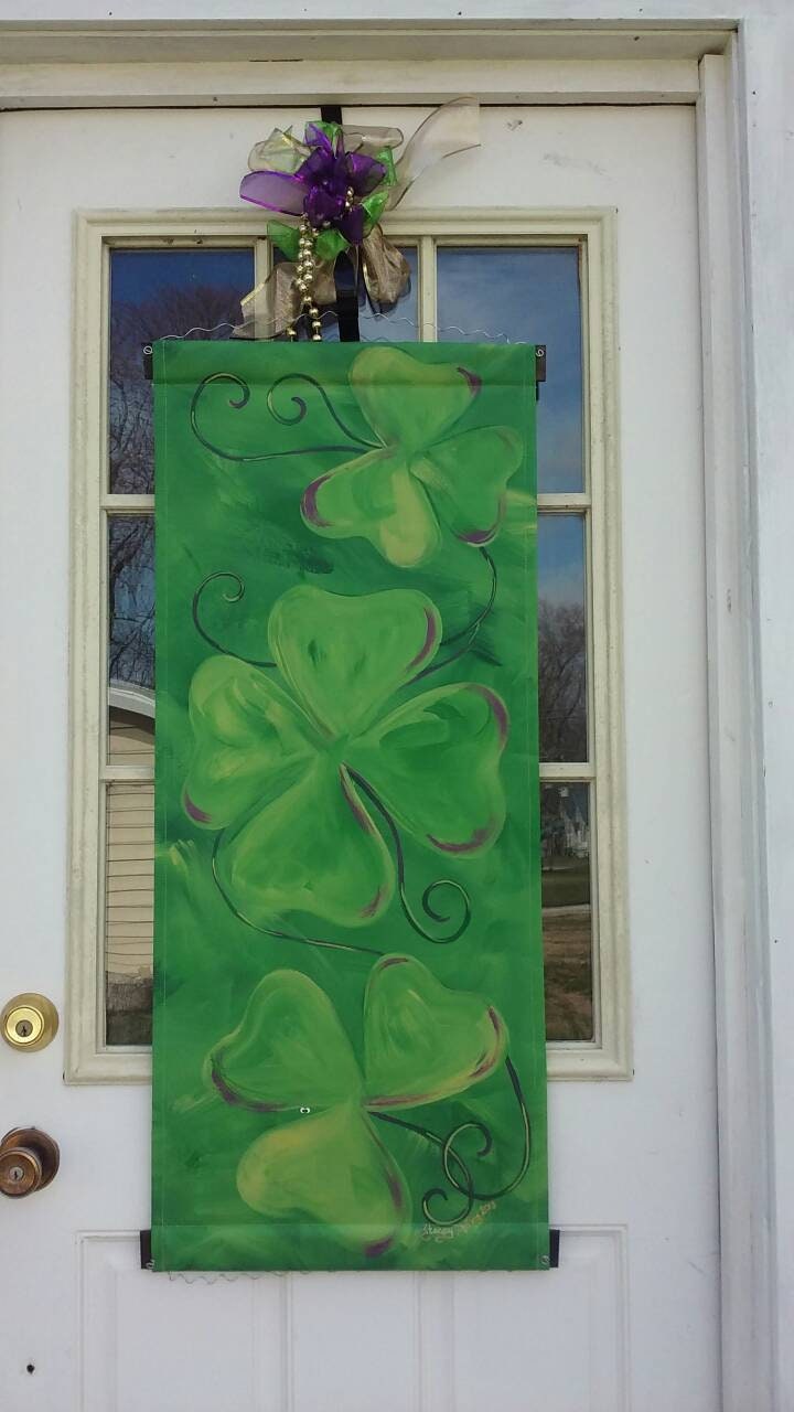 St Patrick's Day Door Hanger St Patty's Door Decoration Irish Wreath
