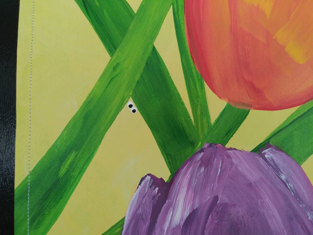 Tulips Door Hanger Spring Door Decoration Wall Hanging