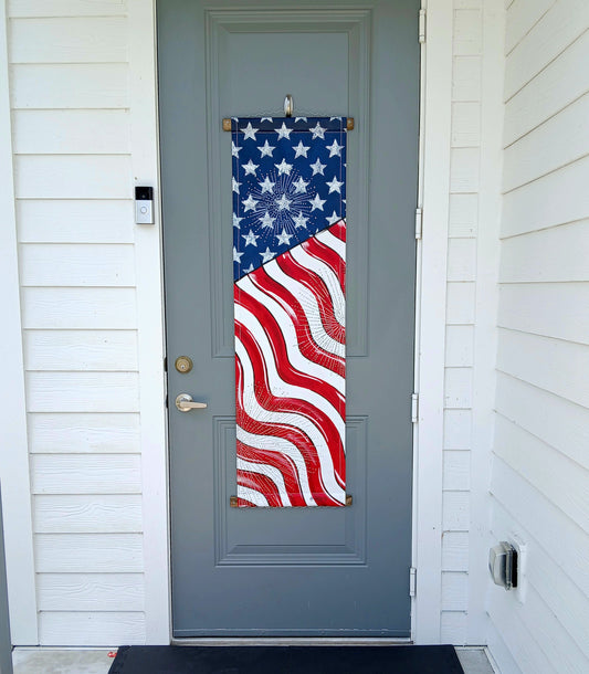 American Flag Door Hanger Patriotic Door Hanger Decoration Stars and Stripes Door Hanger Wreath