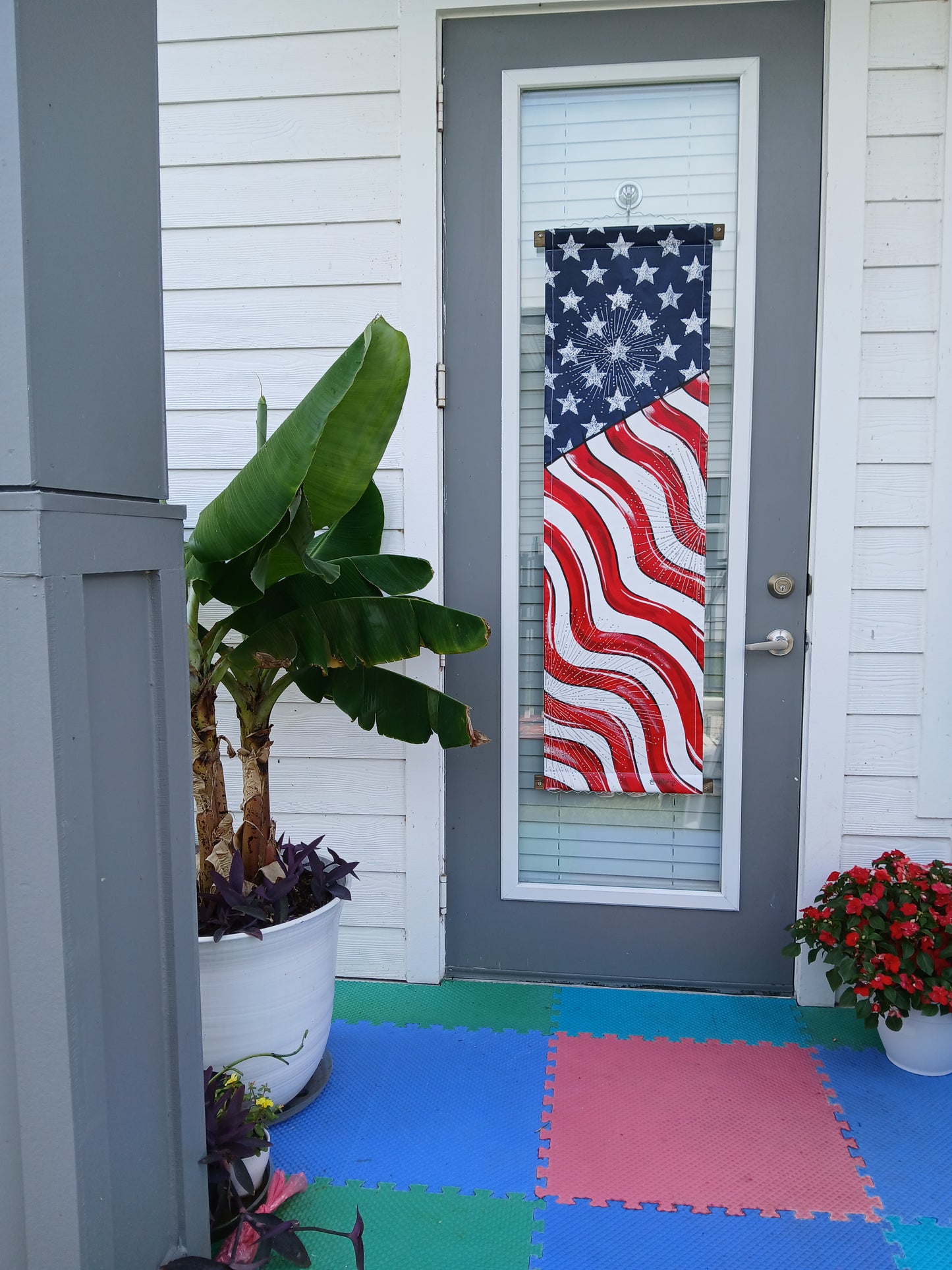 American Flag Door Hanger Patriotic Door Hanger Decoration Stars and Stripes Door Hanger Wreath