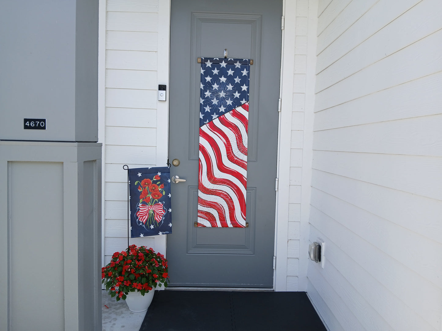 American Flag Door Hanger Patriotic Door Hanger Decoration Stars and Stripes Door Hanger Wreath