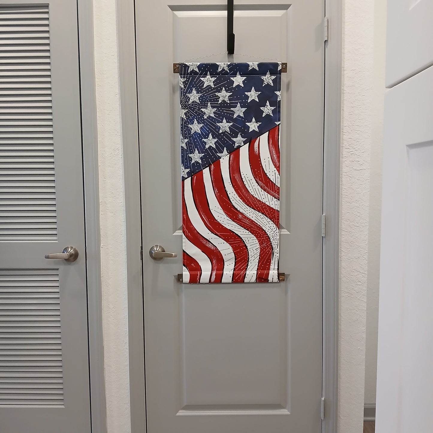 American Flag Door Hanger Patriotic Door Hanger Decoration Stars and Stripes Door Hanger Wreath (Copy)
