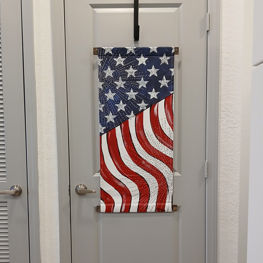American Flag Door Hanger Patriotic Door Hanger Decoration Stars and Stripes Door Hanger Wreath (Copy)