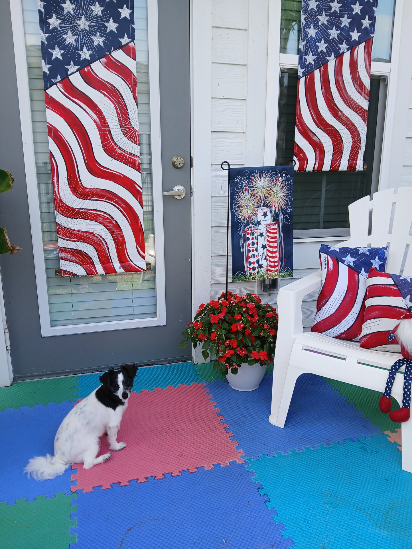 American Flag Door Hanger Patriotic Door Hanger Decoration Stars and Stripes Door Hanger Wreath (Copy)