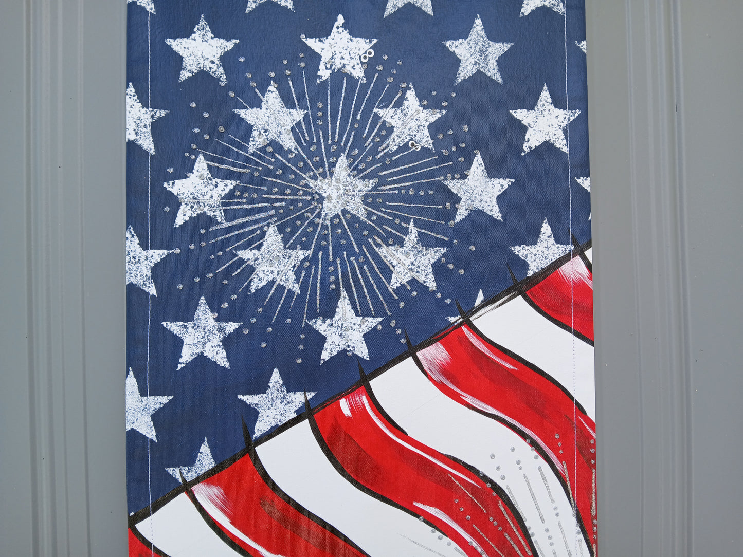 American Flag Door Hanger Patriotic Door Hanger Decoration Stars and Stripes Door Hanger Wreath