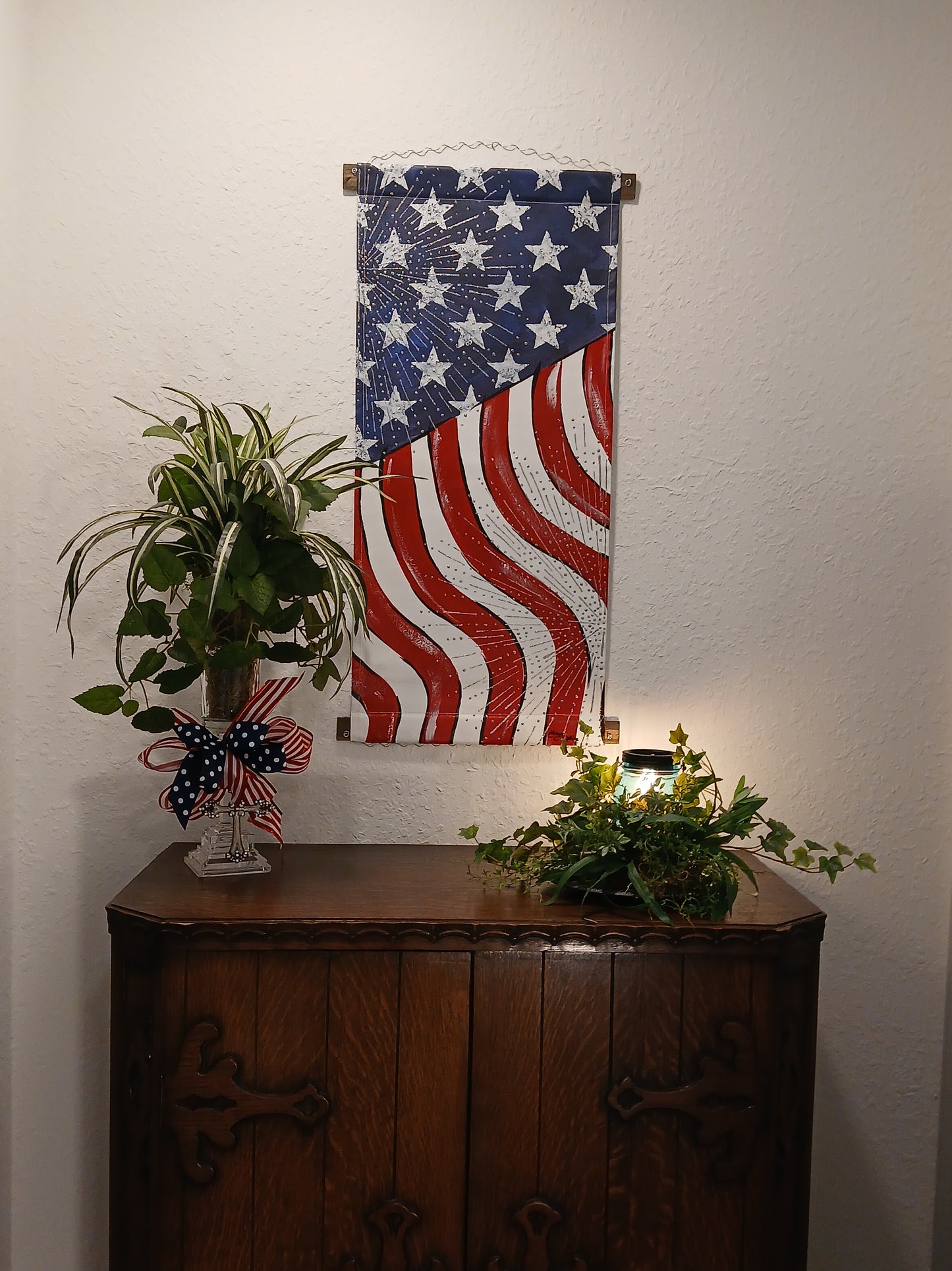 American Flag Door Hanger Patriotic Door Hanger Decoration Stars and Stripes Door Hanger Wreath (Copy)