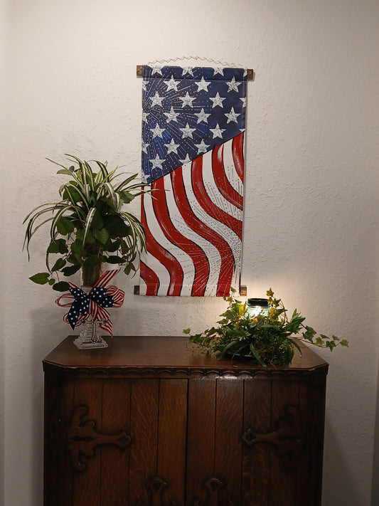 American Flag Door Hanger Patriotic Door Hanger Decoration Stars and Stripes Door Hanger Wreath (Copy)