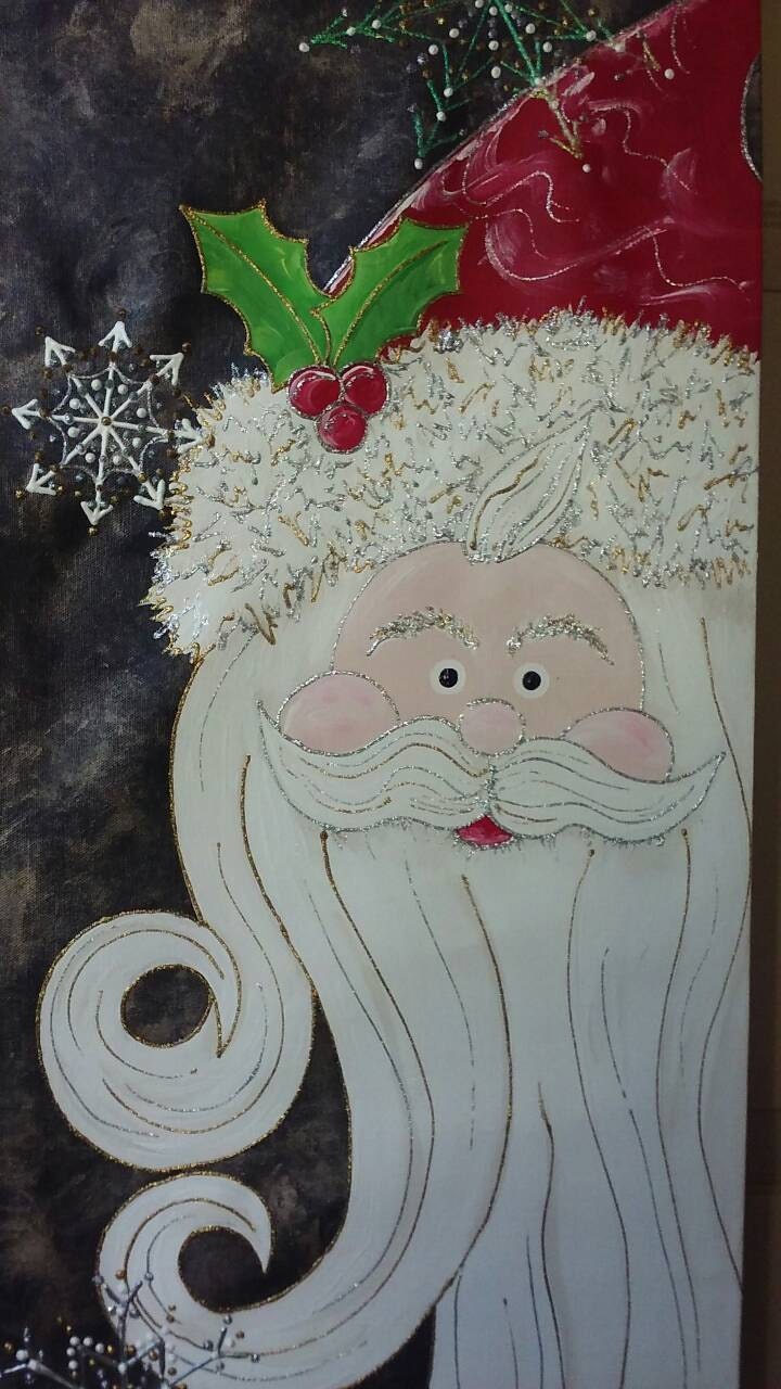 Santa Door Hanger Christmas Holiday Seasonal Decoration