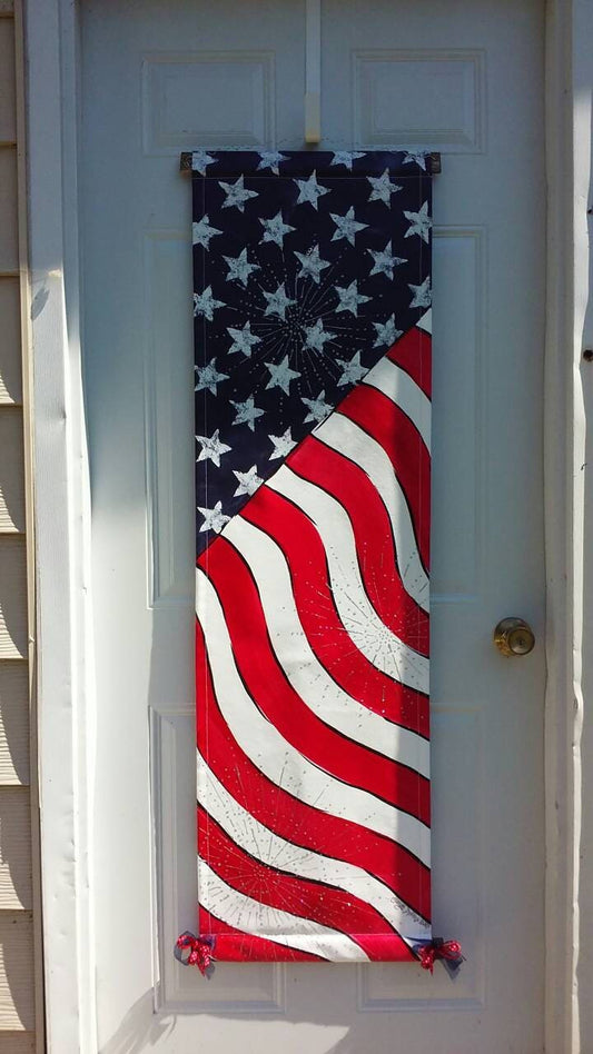 American Flag Door Hanger Patriotic Door Hanger Decoration Stars and Stripes Door Hanger Wreath