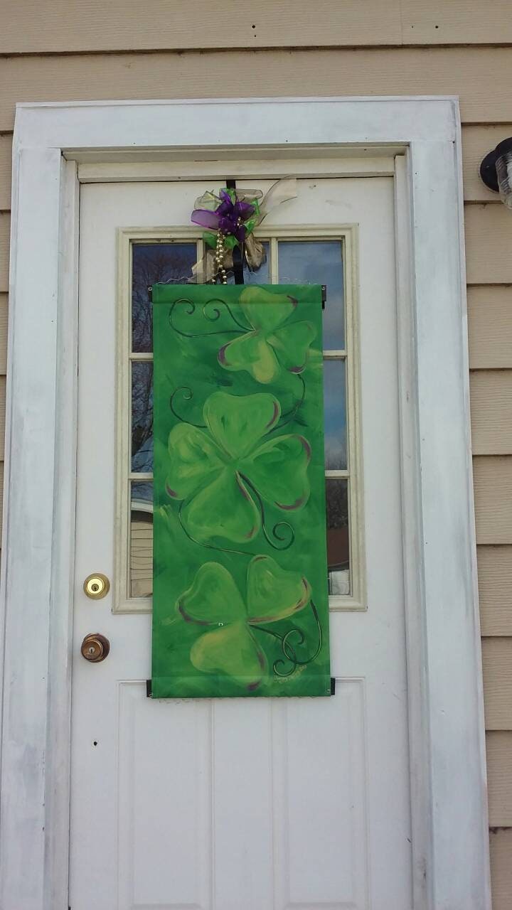 St Patrick's Day Door Hanger St Patty's Door Decoration Irish Wreath