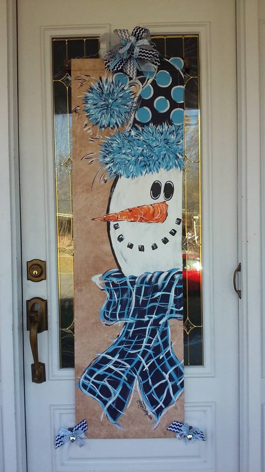 Snowman Door Decoration Door Hanger Winter Holiday Christmas