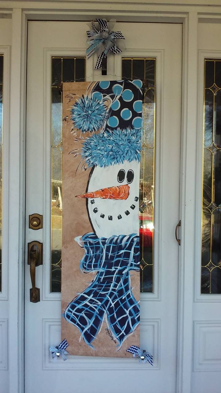 Snowman Door Decoration Door Hanger Winter Holiday Christmas