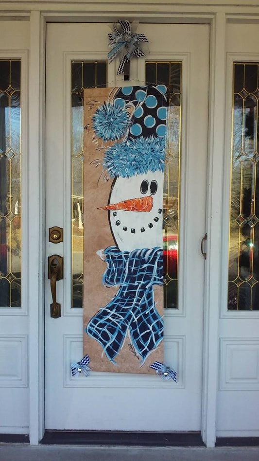 Snowman Door Decoration Door Hanger Winter Holiday Christmas