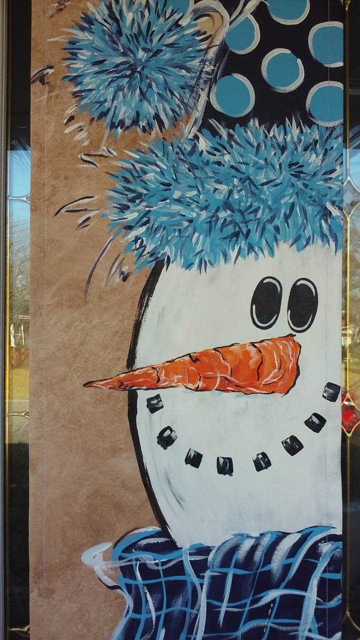 Snowman Door Decoration Door Hanger Winter Holiday Christmas