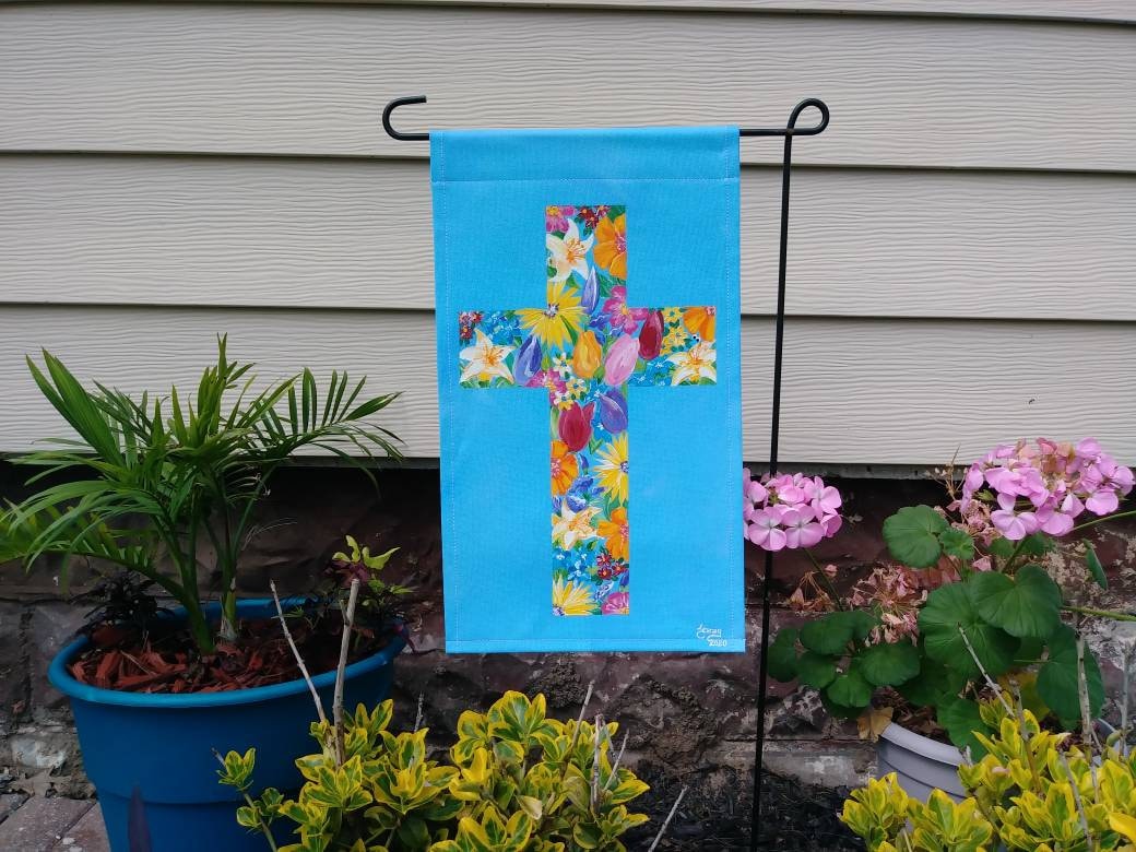 Easter Cross Religious Easter Cross Spring Religious Floral Cross Wreath