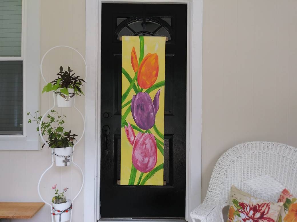 Tulips Door Hanger Spring Door Decoration Wall Hanging