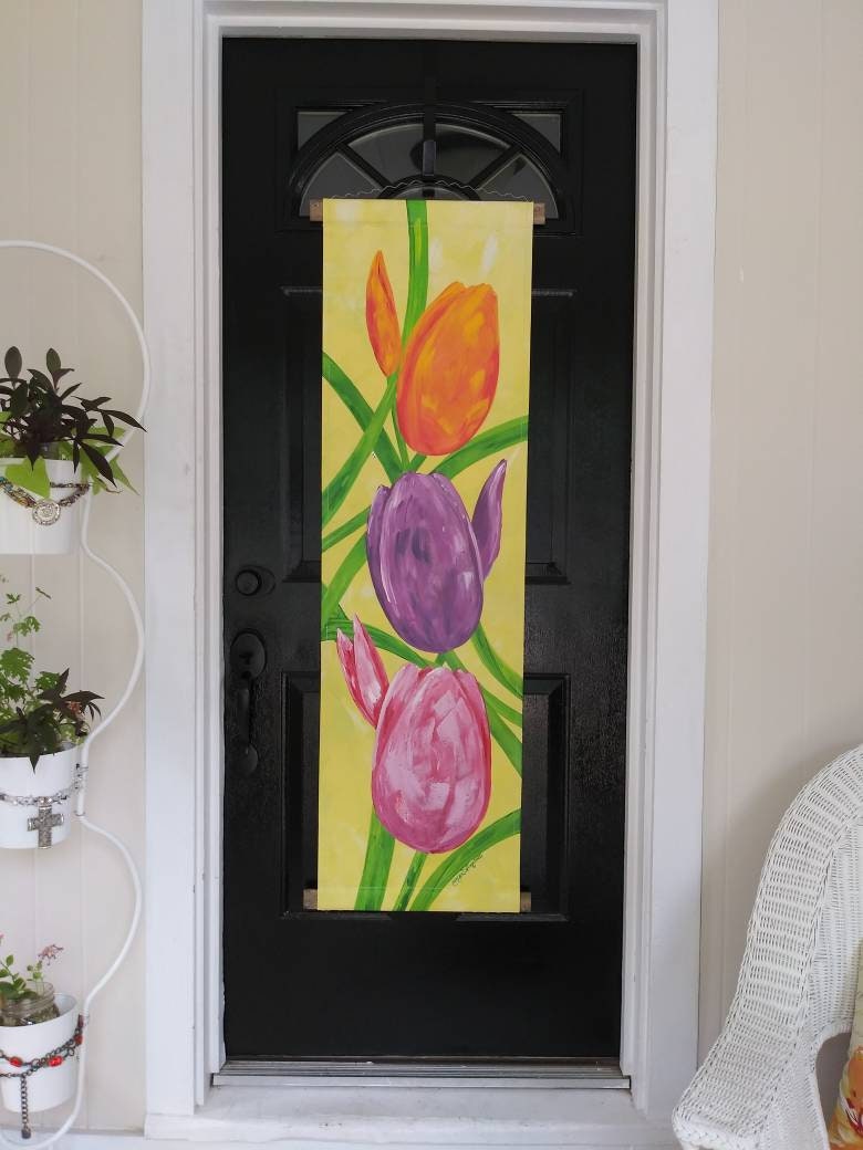 Tulips Door Hanger Spring Door Decoration Wall Hanging
