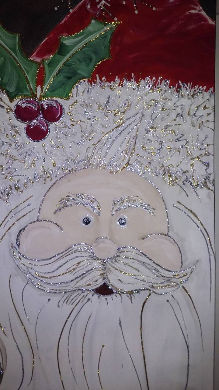 Santa Door Hanger Christmas Holiday Seasonal Decoration