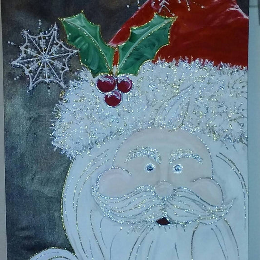 Santa Door Hanger Christmas Holiday Seasonal Decoration