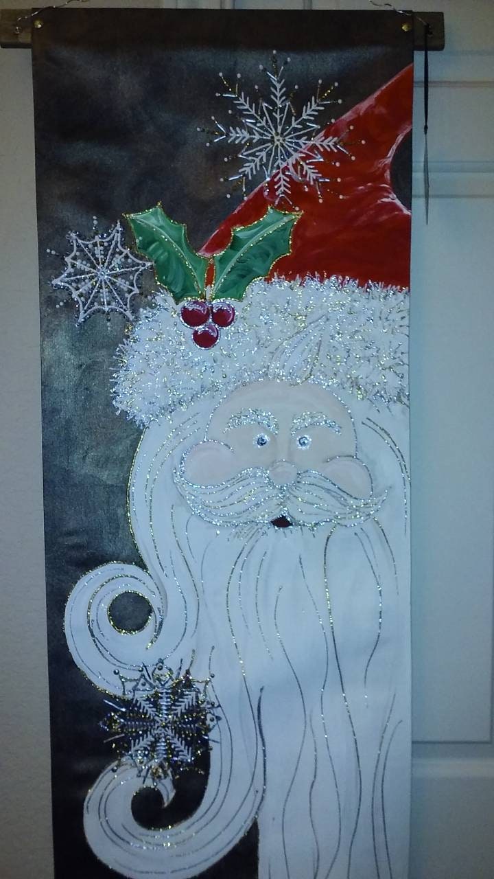 Santa Door Hanger Christmas Holiday Seasonal Decoration