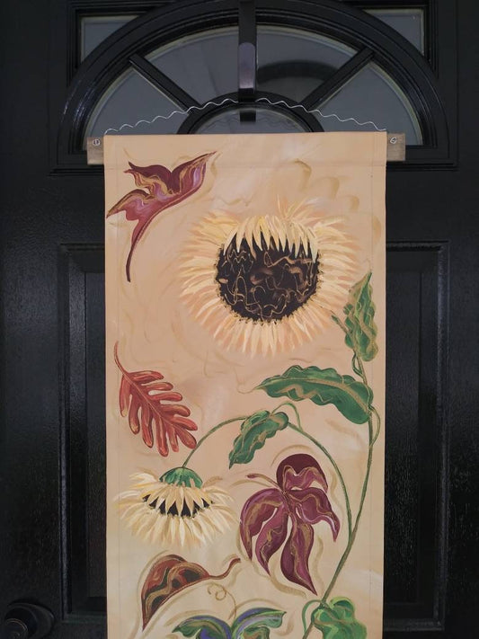 Fall Autumn Door Hanger Decoration Pumpkin Sunflower Fall Leaves Door Decoration Wreath