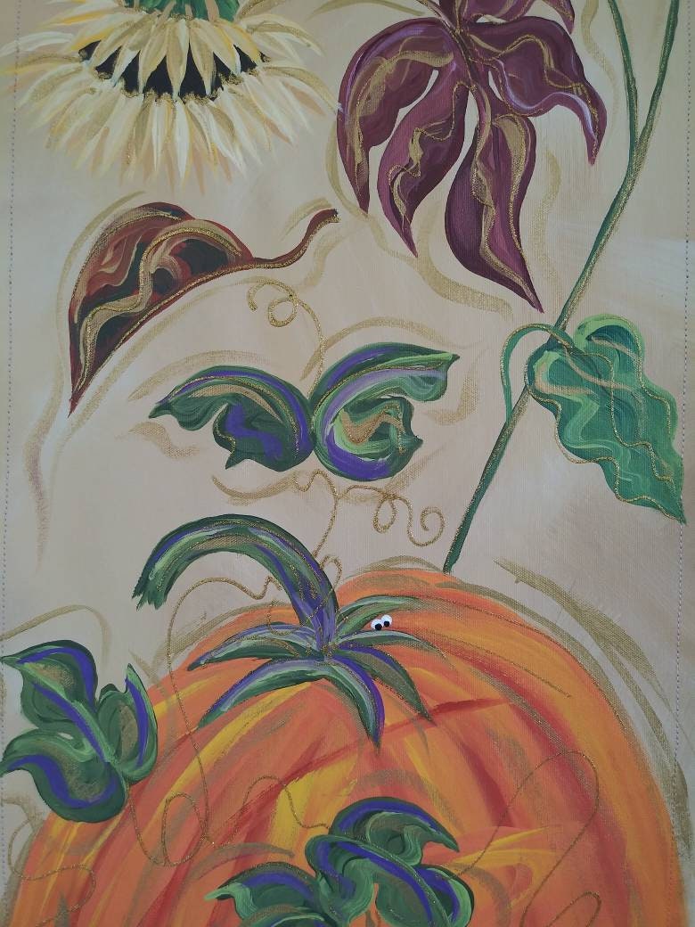 Fall Autumn Door Hanger Decoration Pumpkin Sunflower Fall Leaves Door Decoration Wreath