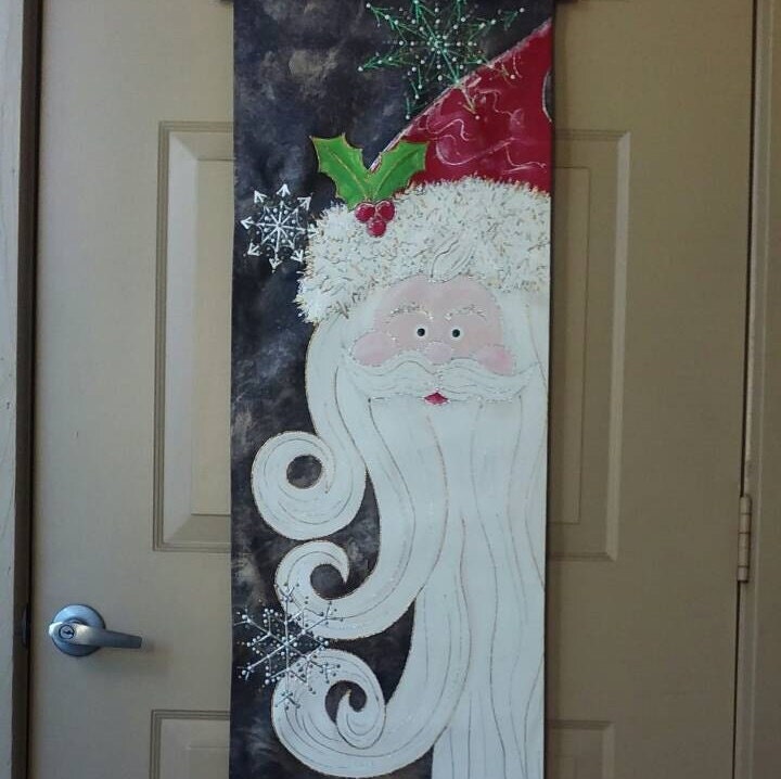 Santa Door Hanger Christmas Holiday Seasonal Decoration