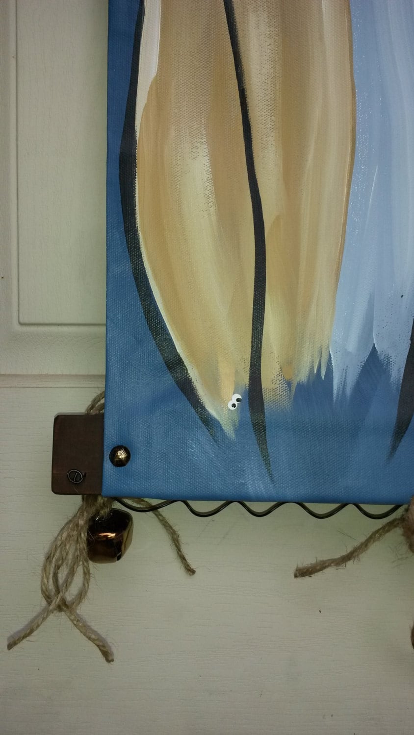 Holy Family Nativity Door Hanging Hand Painted All Weather Canvas Decor