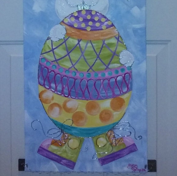 Easter Bunny Door Hanger Door Decor Easter Door Hanger Decoration Easter Wreath